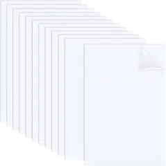 Letics PVC板 ポリ塩化ビニル板 塩ビ板 プラ板 A4 12枚セット 0.3mm プラスチック板 シート 透明 (透明,  A4/12枚入り)