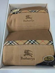 【新品】BURBERRY/バーバリー　純毛ウール100％毛布　ブラウン　BB528　ペアセット　２枚セット　E591