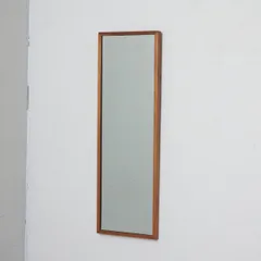 イギリス ヴィンテージ ウォールミラー 木製 シンプル 北欧 スタイル 天然木 ミッドセンチュリー モダン 姿見 壁掛け 鏡 英国 90610