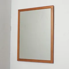 イギリス ヴィンテージ ウォールミラー 木製 シンプル 北欧 スタイル 天然木 ミッドセンチュリー モダン 姿見 壁掛け 鏡 英国 90977