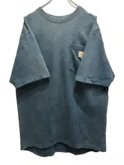 MR-02230  Carhartt カーハート K87-984 ポケットTシャツ 半袖 胸ポケット ロゴパッチ 綿100% カットソー グリーン 緑 Mサイズ