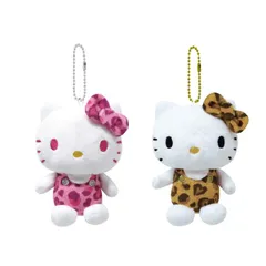 O ケイカンパニー ハローキティ（ヒョウ柄シリーズ）ボールチェーンマスコット【ブラウン・ピンク】サンリオキャラクターズ サンリオ ぬいぐるみ ぬい活 男の子 女の子 3歳 プレゼント 誕生日 お祝い 贈り物 ブラックフライデー クリスマス