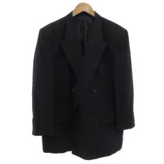 クリスチャンディオール Christian Dior MONSIEUR PRESTIGE ヴィンテージ テーラードジャケット ダブルブレスト 4B 背抜き サイドベンツ ピークドラペル ウール モヘア 紺 ネイビー /GV