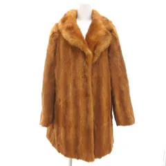 moonbat ムーンバット ファーコート 毛皮 ミンク ミドル ハーフ丈 11号 大きいサイズ 茶 ブラウン /UO ■GY18