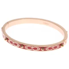 COACH (コーチ) シグネチャー スタッズ バングル ブレスレット ピンクゴールド/レッド