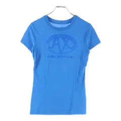 Armani Exchange (アルマーニ エクスチェンジ) ロゴプリントクルーネック半袖Tシャツ カットソー ブルー