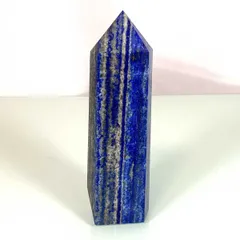 ラピスラズリ 六角柱 ポイント 約150mm 約464g｜天然石 原石 磨き 青金石 パワーストーン 置物 インテリア 一点物