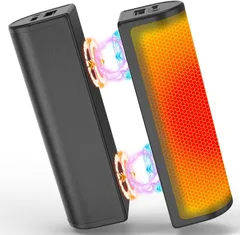 SUKITEN 充電式カイロ 14,000mAh大容量 3秒急速発熱 3段階温度調節 全面発熱 モバイルバッテリー機能 ２個セット