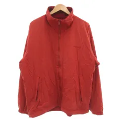 モンベル Montbell ヴィンテージ 90s POLARTEC ナイロンジャケット ブルゾン ジップアップ L 裏地フリース ロゴ刺繍 赤 レッド /GV ■GY50