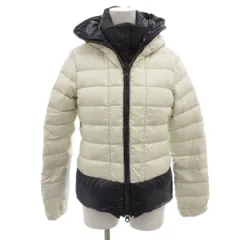 デュベティカ DUVETICA ダウンジャケット ブルゾン 40 白 ホワイト 紺 ネイビー フルジップ フード付き /FF ■GY19