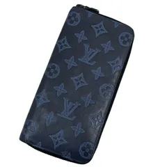 【中古】LOUIS VUITTON | ルイ・ヴィトン ジッピーウォレット ヴェルティカル モノグラム シャドウ ラウンドファスナー長財布 M82322 ブラック×ブルー【尾張小牧店】
