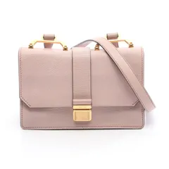ミュウ ミュウ Miu Miu ショルダーバッグ MADRAS マドラス 5BH609 ピンクベージュ レザー マドラス ショルダーバッグ レディース Used B
