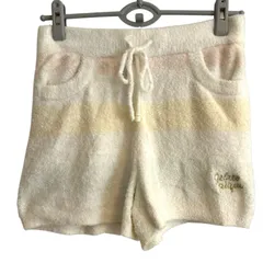  gelato pique ジェラートピケ ルームウェア ショートパンツ もこもこ ホワイト レディース Fサイズ【Z1749】