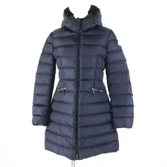 良品◎MONCLER モンクレール CHARPAL シャーパル ワッペン・フード付き ロングダウンコート ネイビー 14anni 164cm 正規品 レディースOK