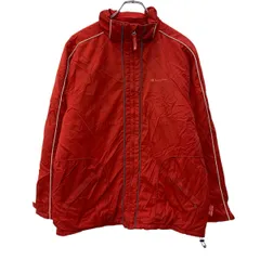 Champion ジャケット XL レッド チャンピオン ジップアップ ワンポイント 裏地ボア ドローコード 厚手 スポーティー 秋冬物 a802-5134