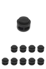 ハンドメイド パーツ ストラップ ストッパー 帽子 コードロック 紐止め 長さ調節 2つ穴 給食袋 10個セット 靴 コードストッパー 靴紐 wumio