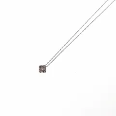 【中古】K18WG D0.03ctネックレス 約39cm 約0.7g ホワイトゴールド 金
