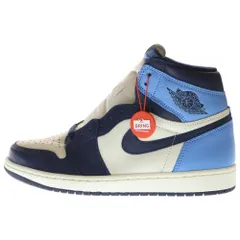 NIKE (ナイキ) AIR JORDAN1 RETRO HIGH OG OBSIDIAN UNIVERSITY BLUE エアジョーダン1 レトロ オブシディアン ハイカットスニーカー US8.5/26.5cm 555088-140