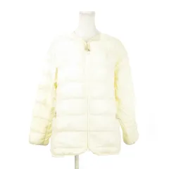 ザノースフェイス THE NORTH FACE ダウンジャケット ノーカラー ジップアップ 薄手 アウトドア M クリーム ライトベージュ /KW ■GY19