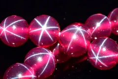 【１点物】6条スター スタールビー(合成コランダム)　8mm　ブレスレット パワーストーン 天然石 _MC4891