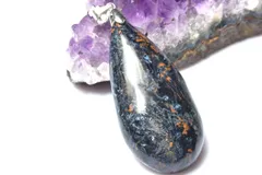 【１点物】シルバー925◇美しいシャトヤンシー ブルーピーターサイト　43x20mm　ドロップ ペンダントトップ パワーストーン 天然石 _PC9296
