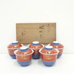 京焼　松斎造　金襴手吸物碗5客（共箱）  和食器 おしゃれ 和食 お碗 お椀 汁物 お吸い物 箸洗い 料理 飲食店 料亭 居酒屋 来客 owan