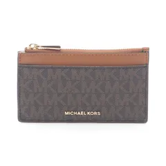 マイケルコース Michael Kors コインケース JET SET ジェットセット 32F5GJ6D8B252 ブラウン/エイコーン レザー ジェットセット カードケース レディース 新品