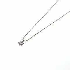 【中古】pt850 / pt900 D0.386ctトップ pt850チェーンネックレス 約2.5g プラチナ