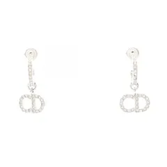 ディオール Dior ピアス CDロゴ ステンレススチール ピアス レディース Used A