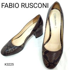 FABIO RUSCONI パイソン柄 リボンフラットシューズ 37.5 - メルカリ