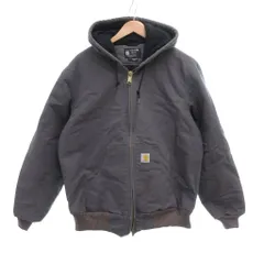 カーハート carhartt USA製 アクティブジャケット ダック ジップアップパーカー S グレー ■GY18 /TZ