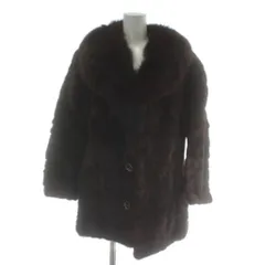 ムーンバット Moon Bat ファーコート アウター 毛皮 ミンク ミドル 茶色 ブラウン /XZ ■GY18