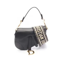 ディオール Dior ハンドバッグ SADDLE サドル ブラック レザー サドルバッグ レディース Used A