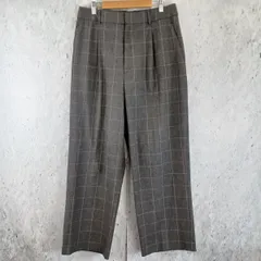 UNIQLO ユニクロ タックワイドパンツ スラックス レディース パンツ チェック柄 グレー XLサイズ 〇◇