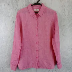 UNIQLO ユニクロ プレミアム リネンシャツ 麻100％ 薄手 Mサイズ ピンク □〇