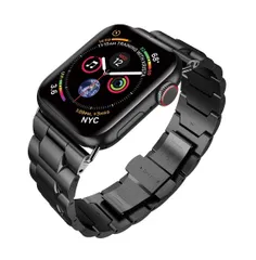 Apple Watch最新シーリズに対応 全シーリズ対応　金属ベルト高級ステンレス バンドプッシュ式 Ｄ バックル ビジネス風ストラップ