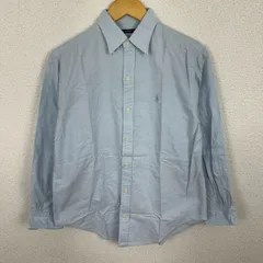 Ralph Lauren Sport ラルフローレン スポーツ 長袖シャツ 無地 ライトブルー 9サイズ レディース 古着 シンプル アメカジ