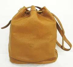 Longchamp ロンシャン レザー 巾着 ショルダーバッグ ブラウン系 LF008-0205-1