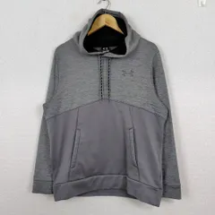 UNDER ARMOUR アンダーアーマー スウェットパーカー ロゴプリント グレー Lサイズ メンズ 古着 スポーツMIX テック系