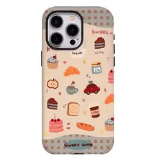 イラストスイーツ柄 iPhone17 Pro Max / 16 Pro Max / 15 Pro Max / 13 / 14 / 15 / 14対応 新型ケース