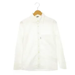 モンベル Montbell コアスパン オックスフォード ボタンダウンシャツ 長袖 ストレッチ ロゴ アウトドア XS 白 ホワイト 2104640 /AH14 ■GY99