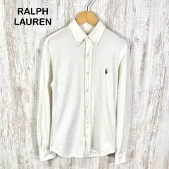 RALPH LAUREN ラルフローレン ポニーロゴ刺繡 コットン BD ボタンダウン ロングスリーブ シャツ ホワイト メンズ トップス
