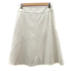 アリスバーリー Aylesbury フレアスカート ミモレ丈 無地 麻 リネン 9 ベージュ /YK18