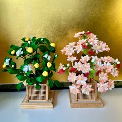 特選☆純木製、珊瑚色薄紅色の桜橘☆高さ24㎝☆可憐なオレンジピンクと白のグラデーション☆雛祭り☆雛人形☆伝統工芸品☆厄除け☆邪気払い☆おひなさま☆雛道具☆お雛様のパーツ