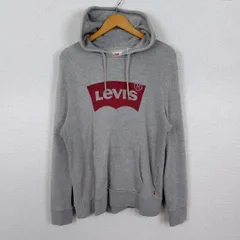 Levi's リーバイス スウェットパーカー ロゴプリント グレー Mサイズ メンズ 古着 アメカジ ストリート