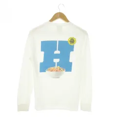 ハフ HUF 20周年記念 長袖Tシャツ ロンT クルーネック バックプリント ロゴ S 白 ホワイト /AO14 ■GY18