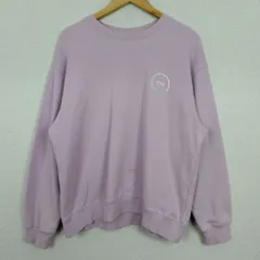 OY オーワイ スウェット ロゴプリント ライトパープル メンズ 古着 韓国ファッション モード ストリート