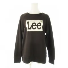 リー LEE トレーナー スウェット ラウンドネック 長袖 ハクプリント ロゴ 裏毛 L 茶 ブラウン /CK8 ■GY99