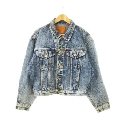 ビッグジョン Big John ヴィンテージ デニムジャケット Gジャン ジージャン ケミカルウォッシュ加工 ショート丈 シンチバック M 青 ブルー /AH16 ■GY01