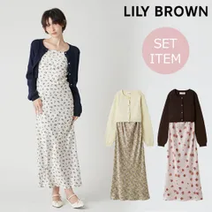 【新作10%OFF】【即納】リリー ブラウン LILY BROWN ワンピース 26春夏 カーデセットプリントキャミワンピース セット SET ロング丈 ノースリーブ カーディガン 長袖 lwfo261084
